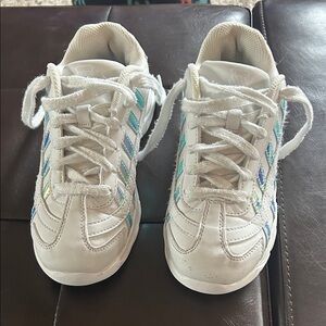 K-Swiss Kids Sneakers in White with Shiny Accents